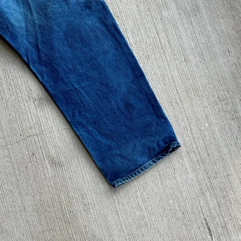 Carhartt B07 DNM faded denim double knee work wear carpenter pants